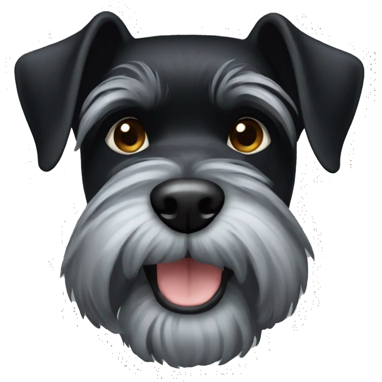 black schnauzer face emoji emoji