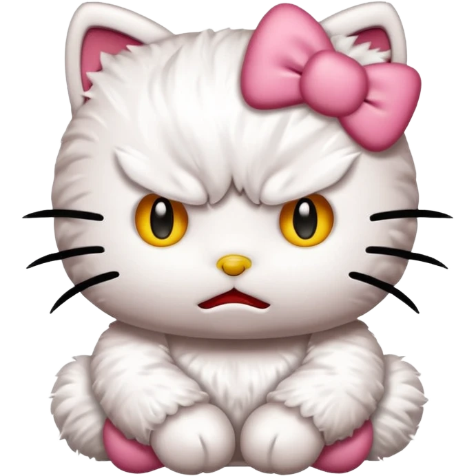 Angry hello kitty emoji