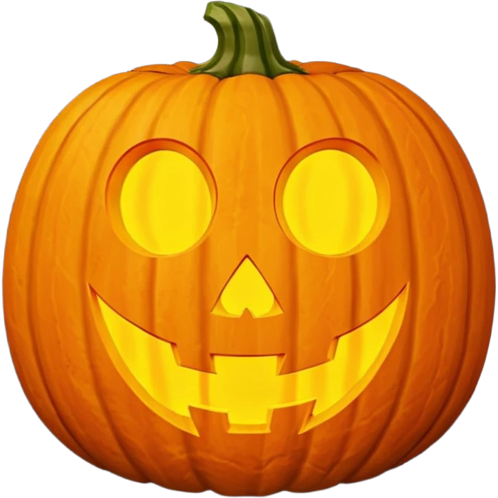 Jack-o’-Lantern – Carved pumpkin with glowing face emoji