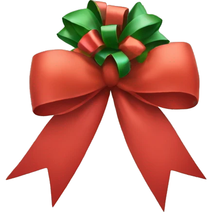 Christmas bow emoji