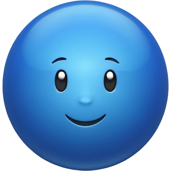 3d blue ball emoji
