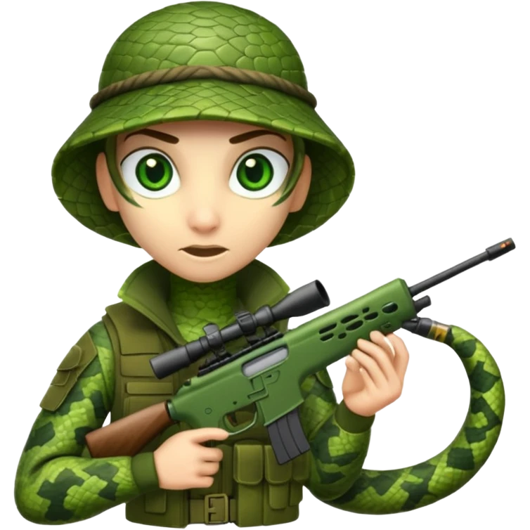 A snake sniper emoji