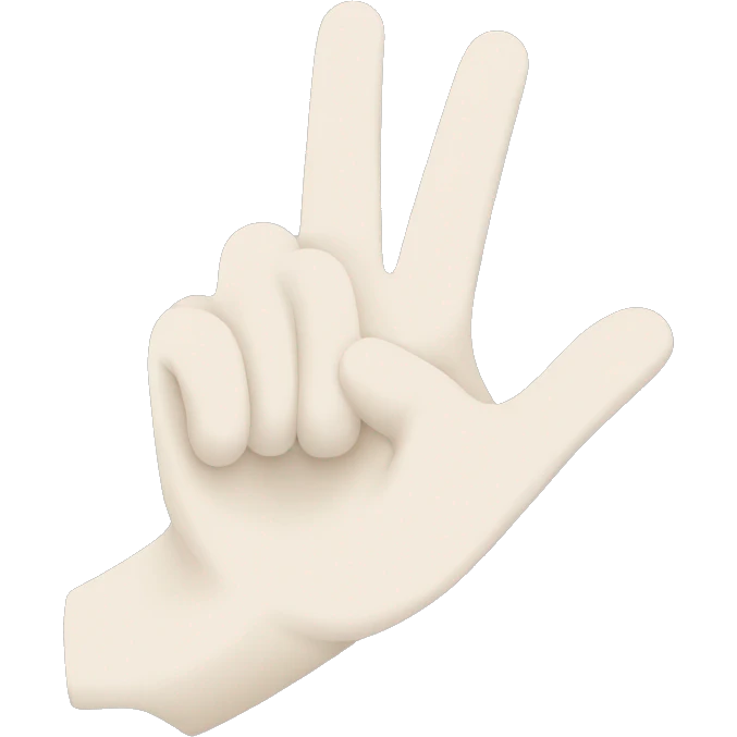 hand signaling the L sign emoji