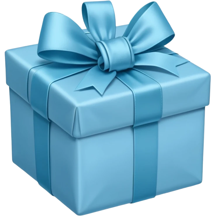 light blue Christmas gift emoji