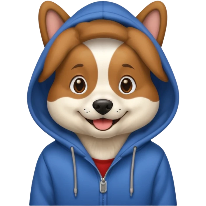 Dog wearing hoodie  emoji
