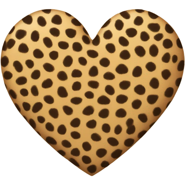 cheetah print heart emoji