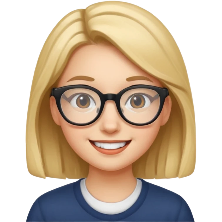 Nerdy girl emoji