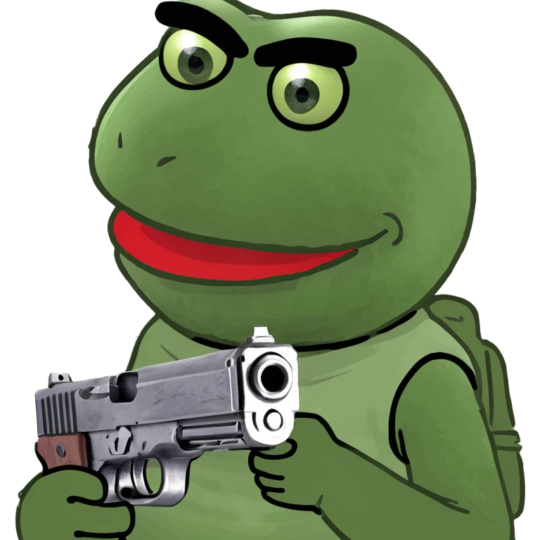 Elmo with a gun  emoji