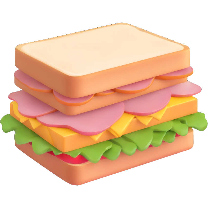 ham sandwich with extra layers emoji
