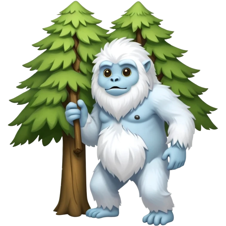 yeti, carrying a big trê emoji