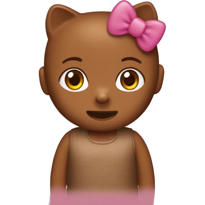 Brown hello kitty emoji