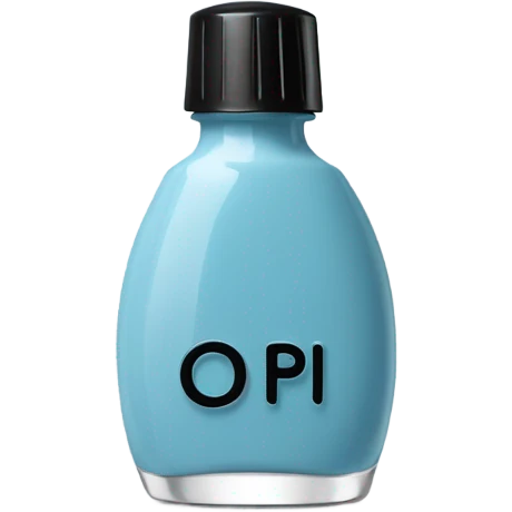 Light blue OPI nail polish product  emoji