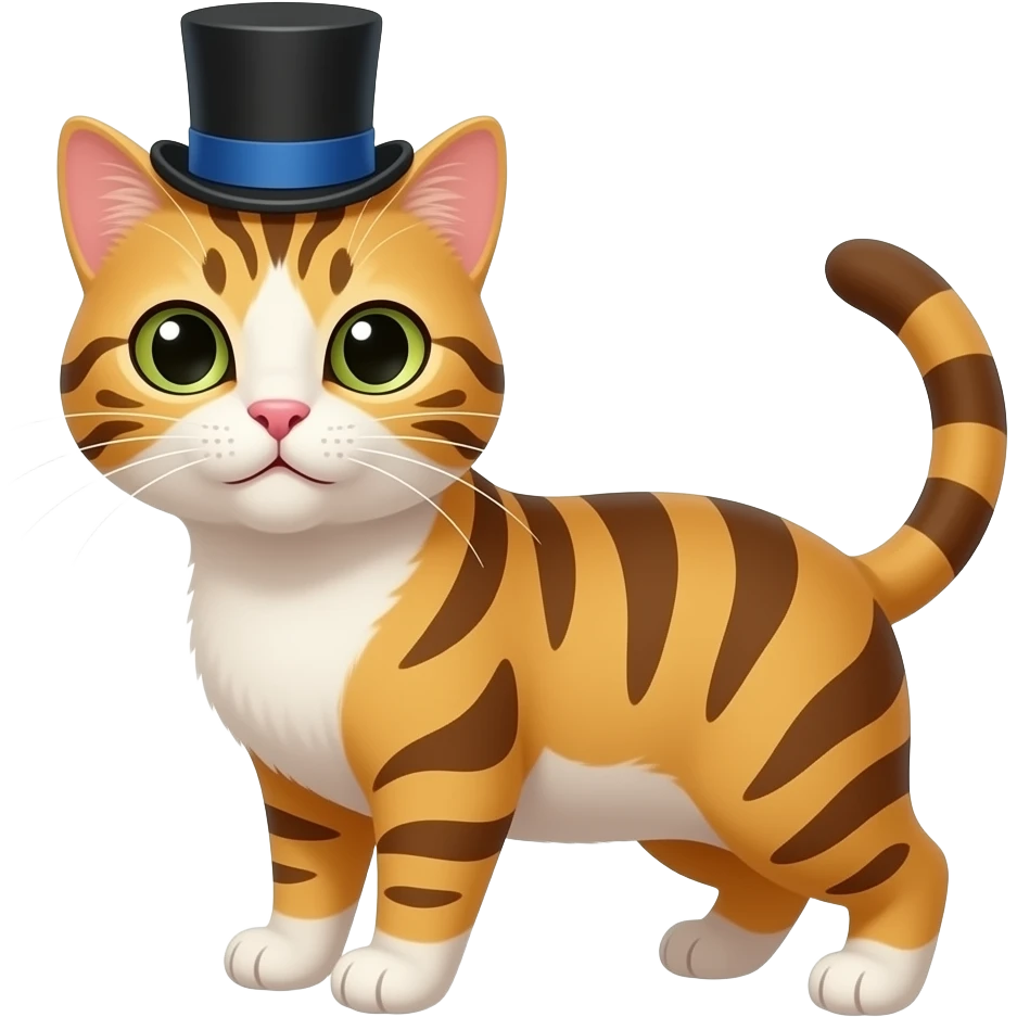 Cat with a top hat, emoji: 🐱 emoji