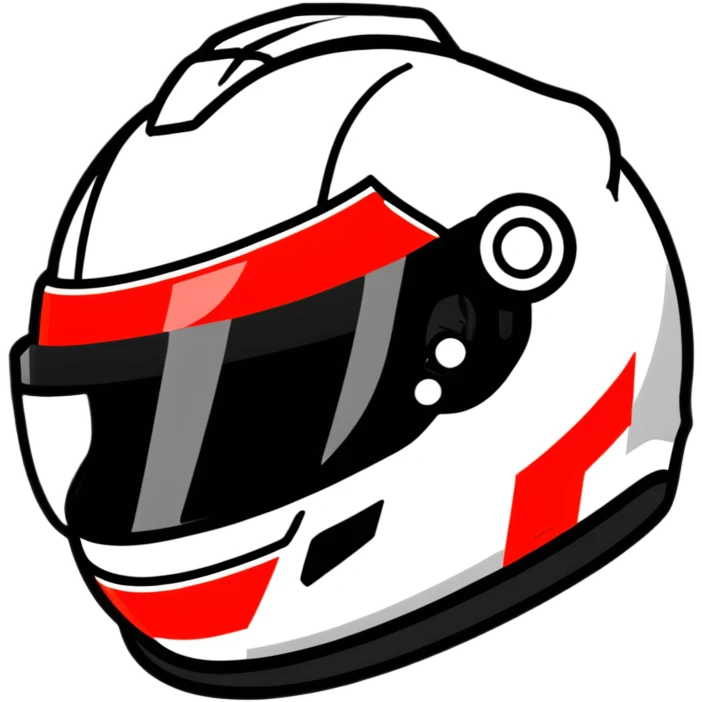 Kevin Magnussen, Danish F1 driver, with racing helmet, Haas team colors white and red emoji