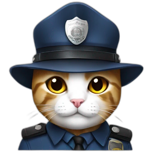 cop cute cat emoji