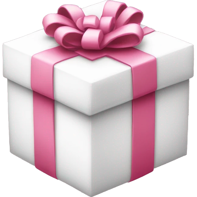 Pink and white Christmas present  emoji