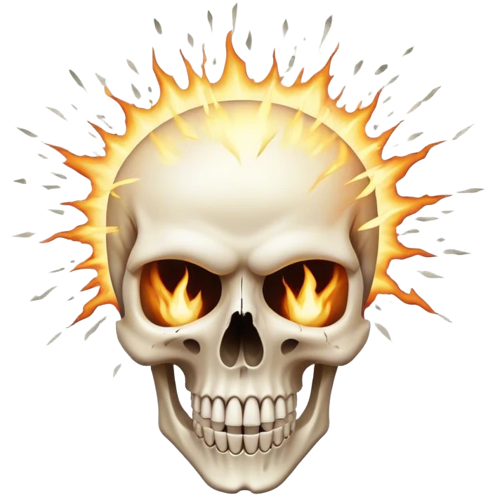 Head exploding skull emoji