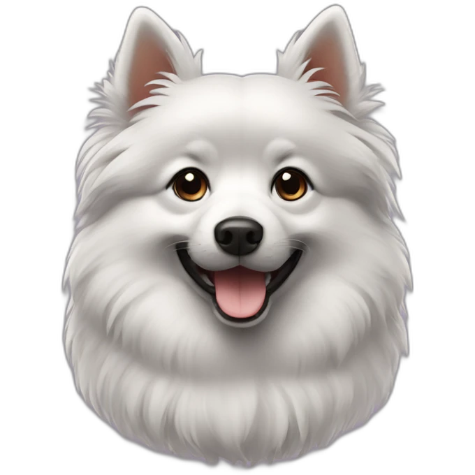 Cute black spitz dog emoji