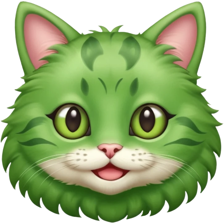 cute green cat emoji