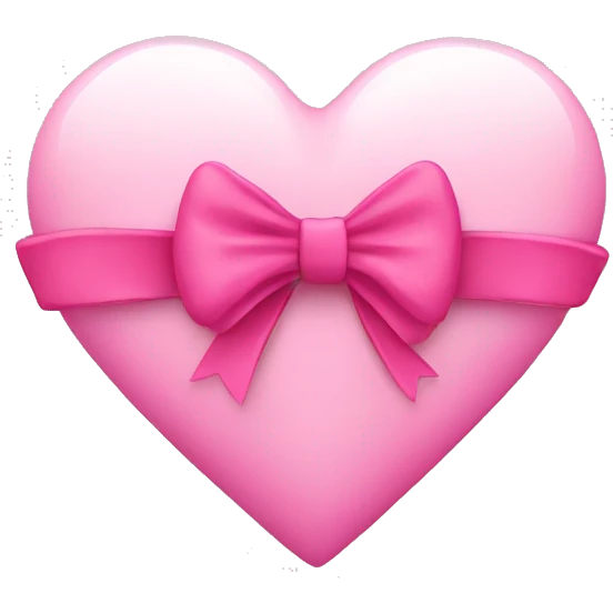 Pink heart with bow emoji