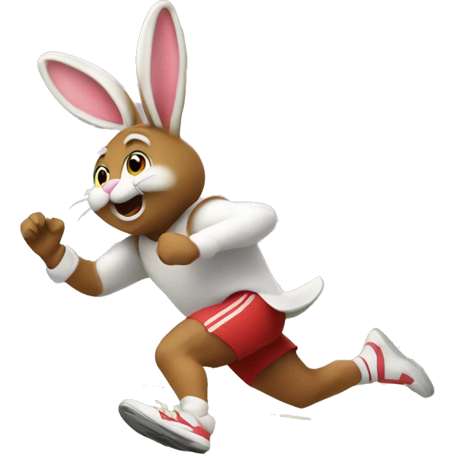 skipping sprint easter bunny emoji