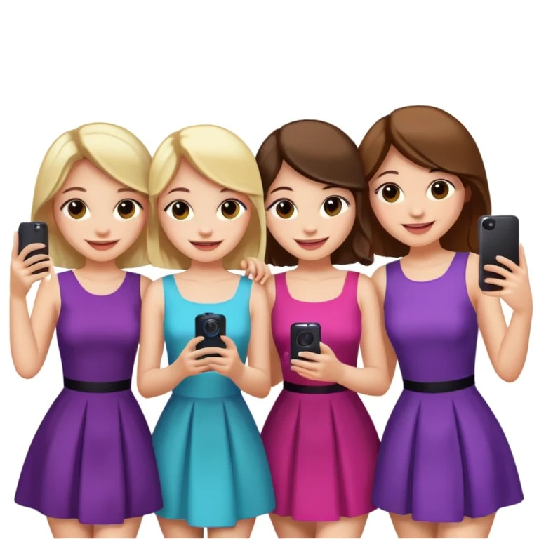 girls taking photo in club background emoji