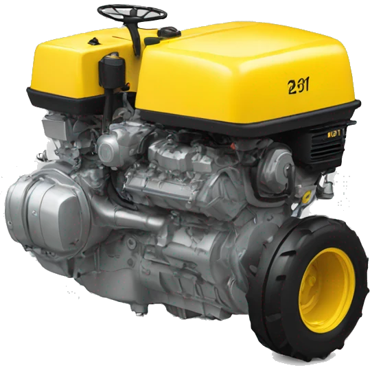 tractor engine yellow emoji