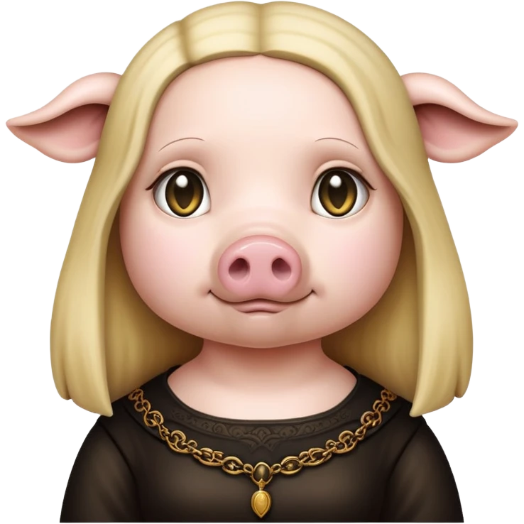   renaissance monalisa goth pig  emoji