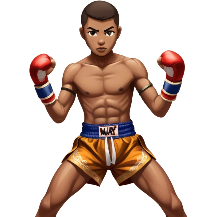 Muay Thai traditional – Cinematic Realistic Traditional Muay Thai Fighter, depicted in authentic Muay Thai attire with arm bands and shorts, poised in a dynamic fighting stance in a traditional Thai stadium, rendered with vivid textures and dramatic, high-contrast lighting that accentuates the art’s intensity. emoji