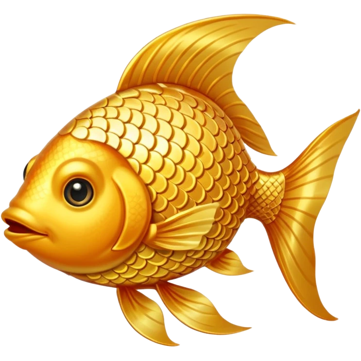 High resolution golden fish emoji