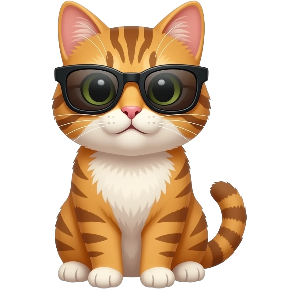 Cat wearing sunglasses emoji