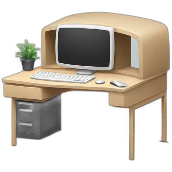 tiny-modern-desk-with-keyboard-and-monitor emoji