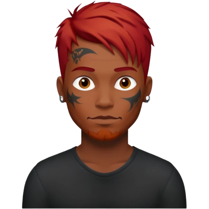 Chico blanco pelirrojo tatuado Nicky oscuro emoji
