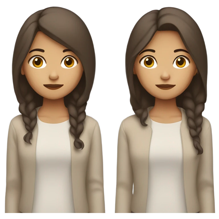 A brunette astetic girl emoji
