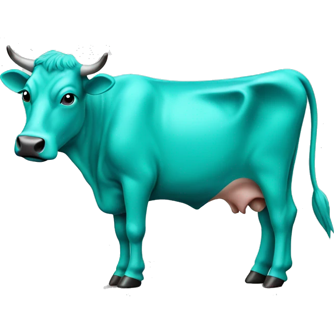 turquoise cow emoji