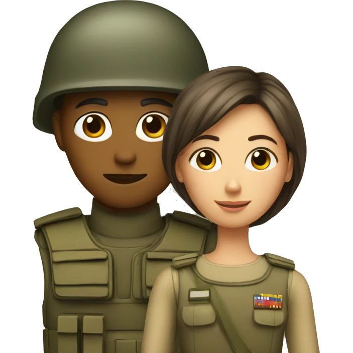 woman and soldier emoji