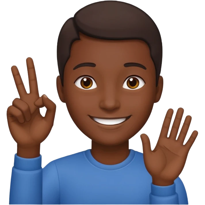 Que este 🙋🏾emoji envés que saludé haga con mano la forma de L emoji