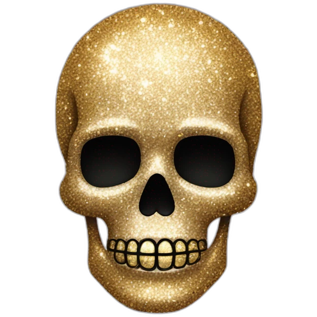 Glitter skull emoji