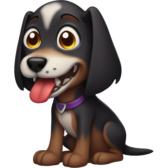 Vampire dog emoji