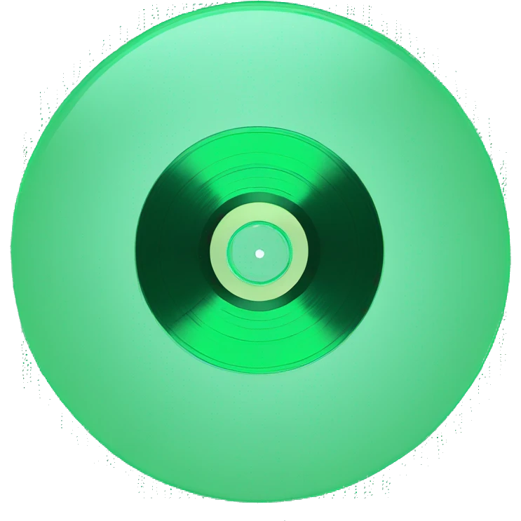 clear green vinyl record emoji