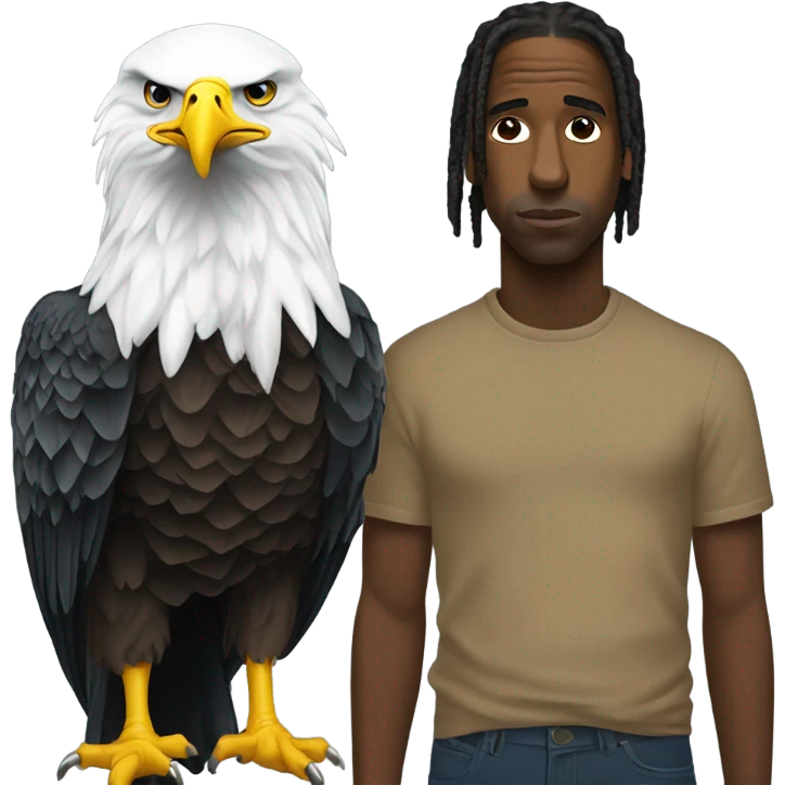 travis scott with bald eagle emoji