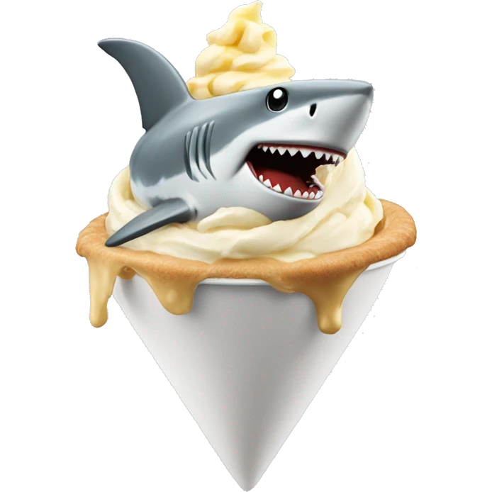 Shark eating Andy’s frozen custard  emoji