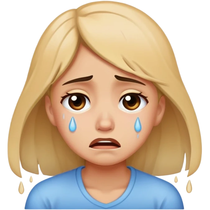 Girl crying emoji