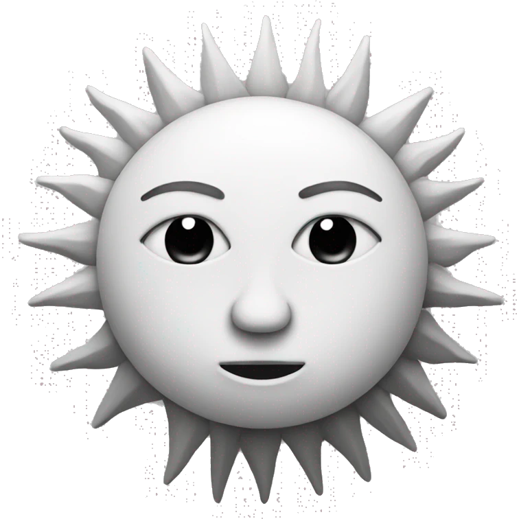 tribal white sun  emoji