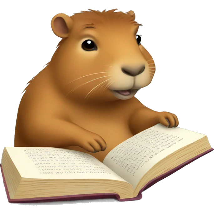 Capybara reading a book  emoji