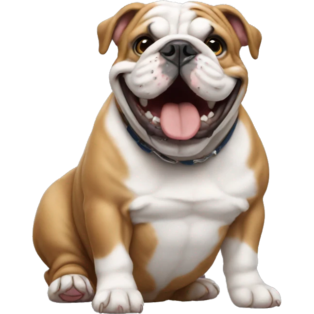 english bulldog happy emoji