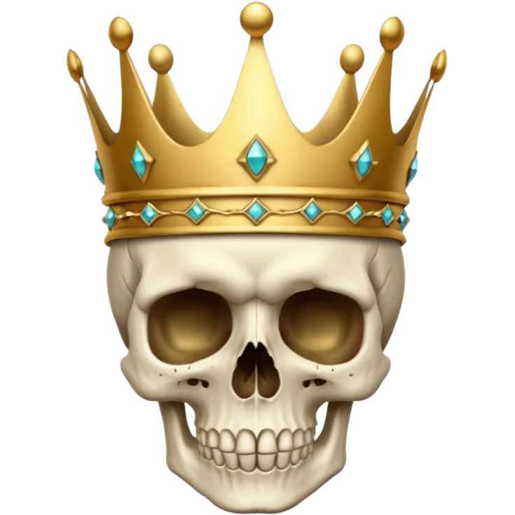 Skull with a crown on his head emoji