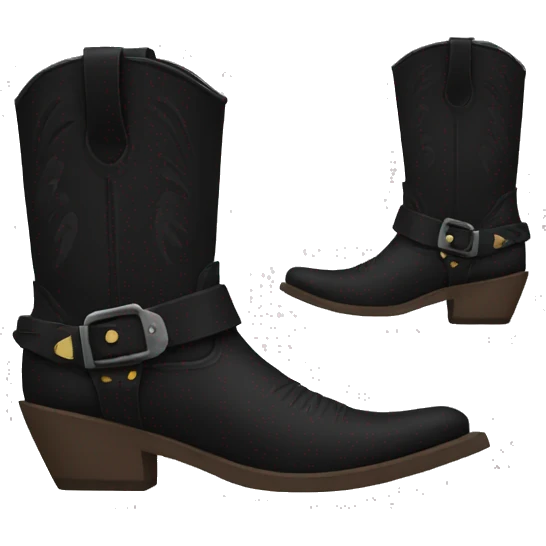 Black western boots emoji