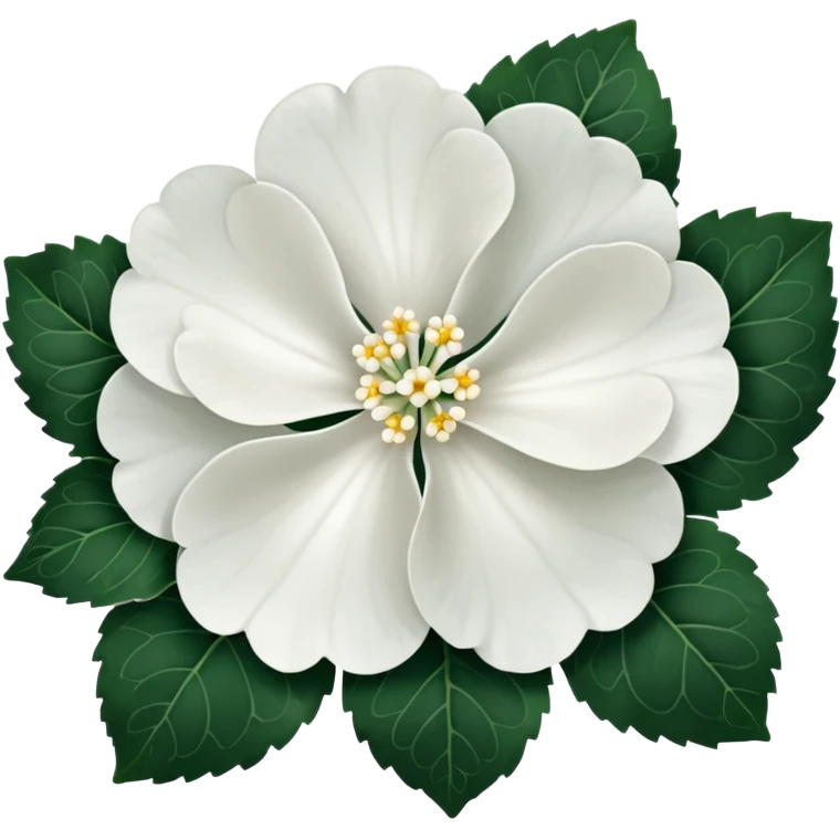 super realistic white begonia emoji