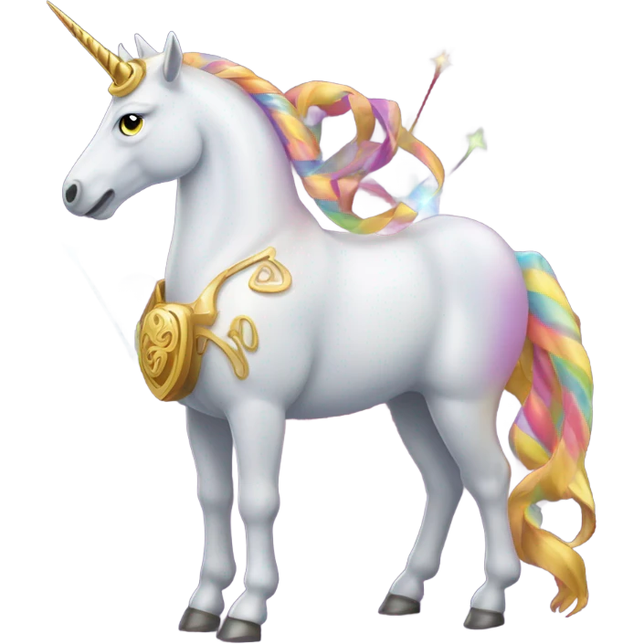 Unicorn with laser gun emoji